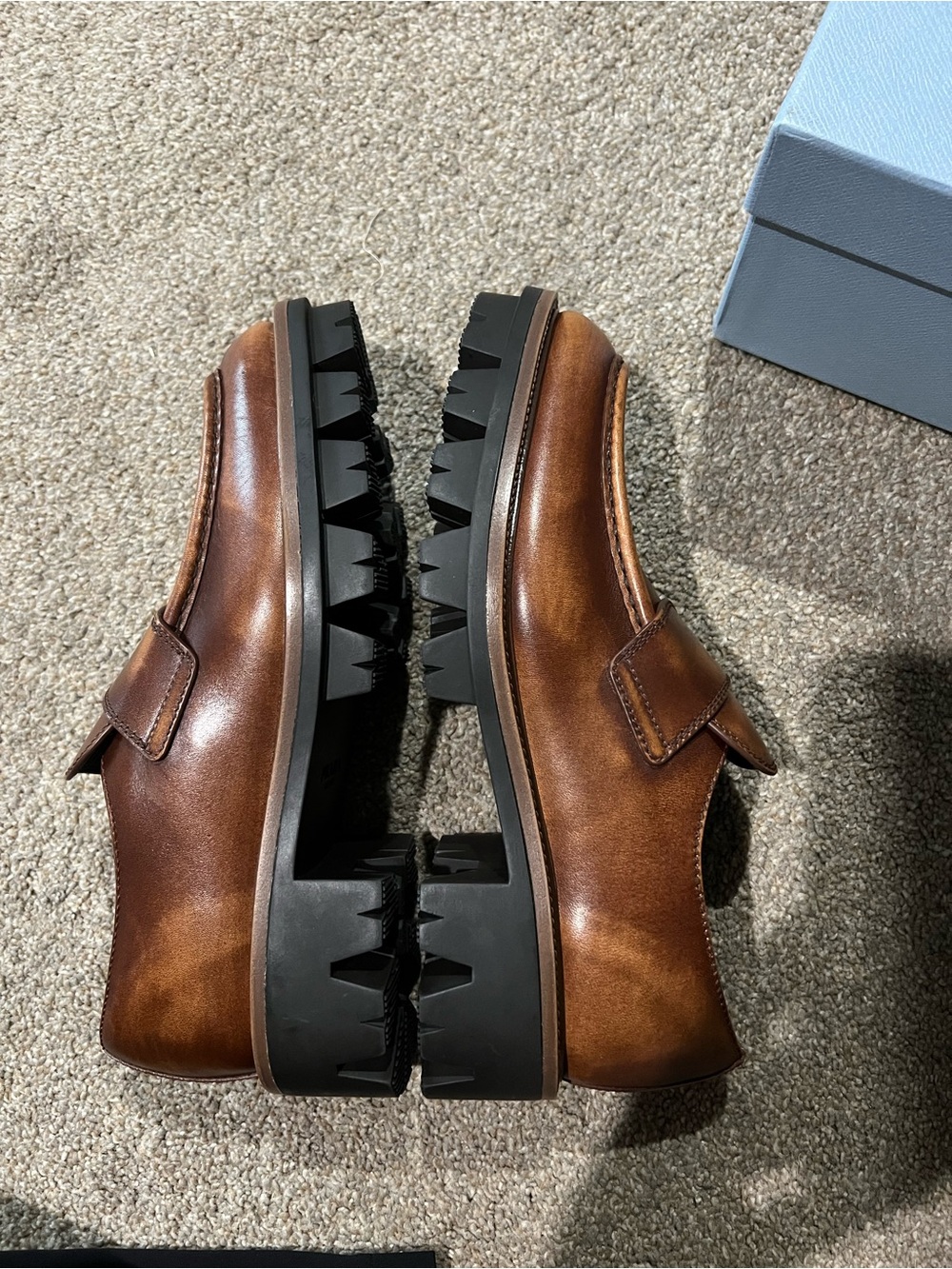Prada Brown Leather Loafers - Picture 10 of 10